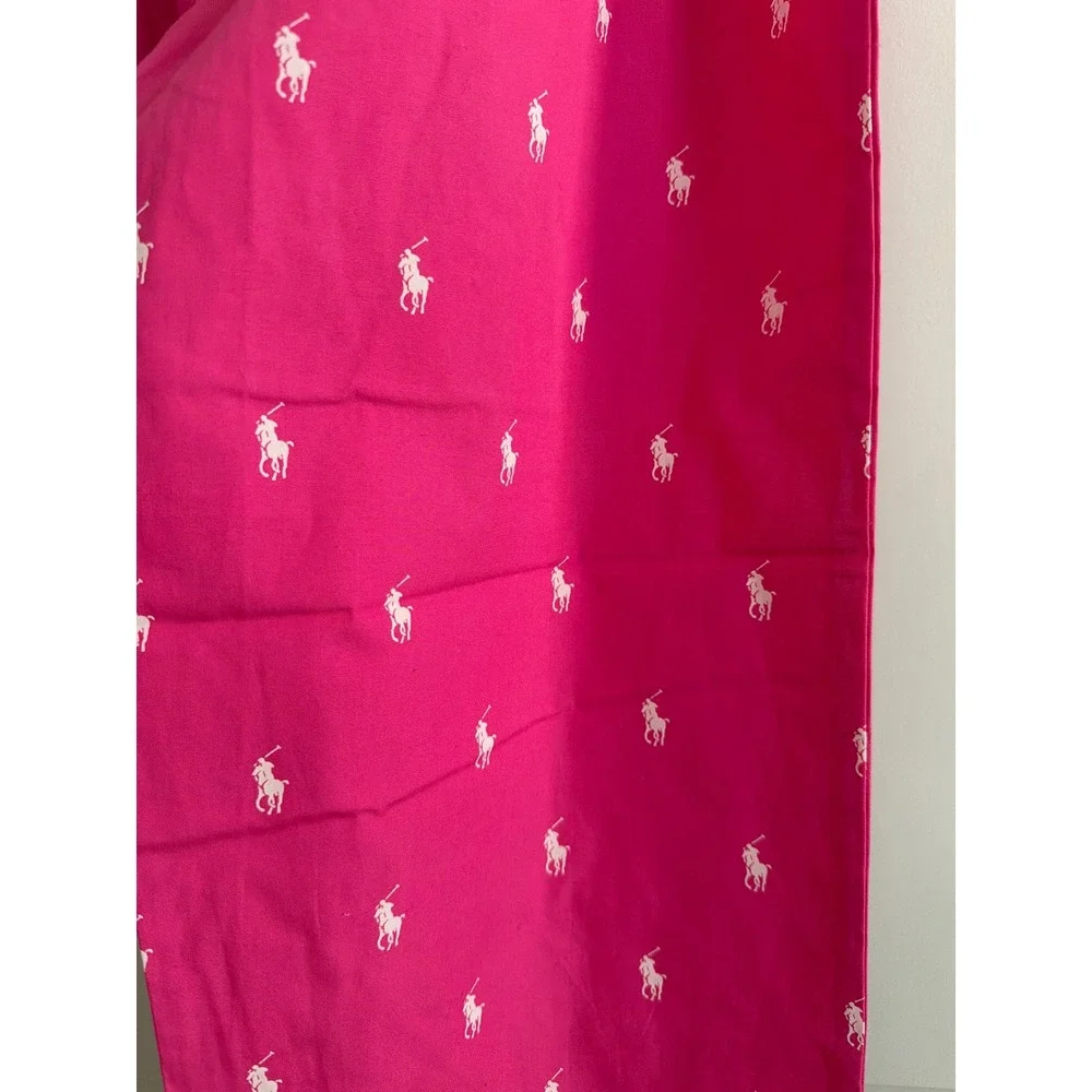 Polo Ralph Lauren Pink Pony Logo Cotton Sleepwear Pajama Pants Medium
